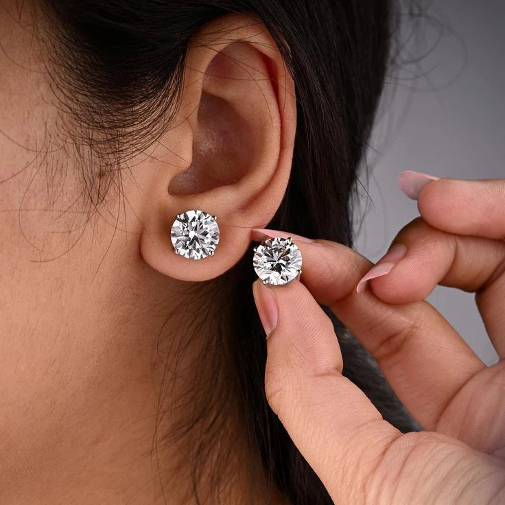 2.00ct Round Cut Moissanite Stud Earrings Perfect Gift for Her