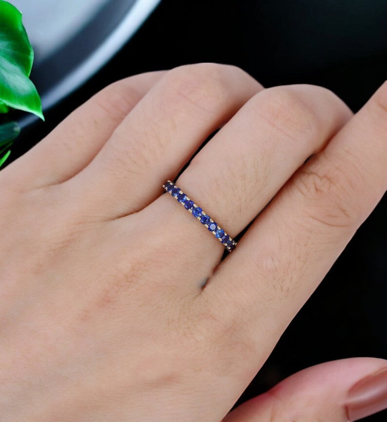 1.200 ct Full eternity Sapphire wedding band