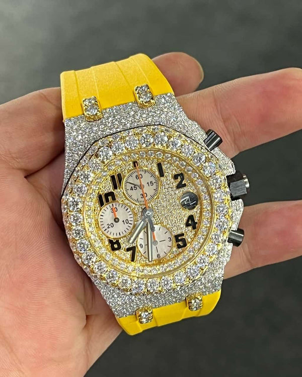 A Moissanite Diamond Watch | Moissanite watch | Custom Made diamond watch |  W 196