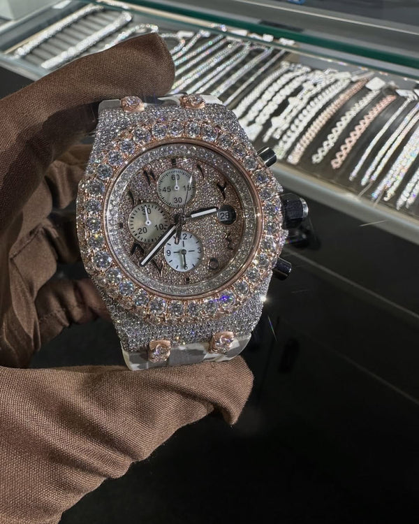 A Moissanite Diamond Watch | Moissanite watch | Custom Made diamond watch | W 202