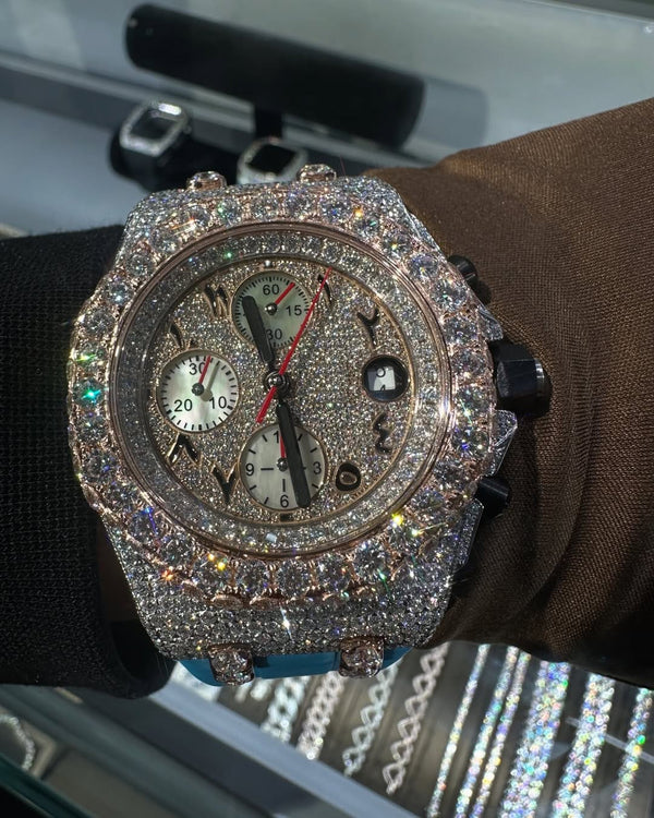 A Moissanite Diamond Watch | Moissanite watch | Custom Made diamond watch |  W 203