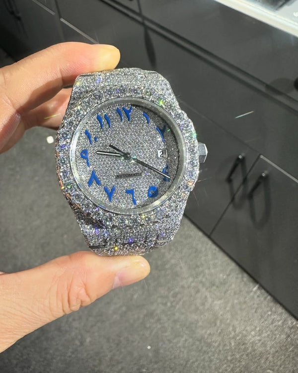 A Moissanite Diamond Watch | Moissanite watch | Custom Made diamond watch |  W 209