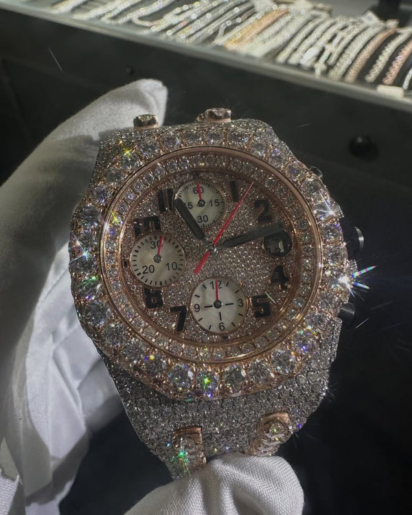 A Moissanite Diamond Watch | Moissanite watch | Custom Made diamond watch |  W 212