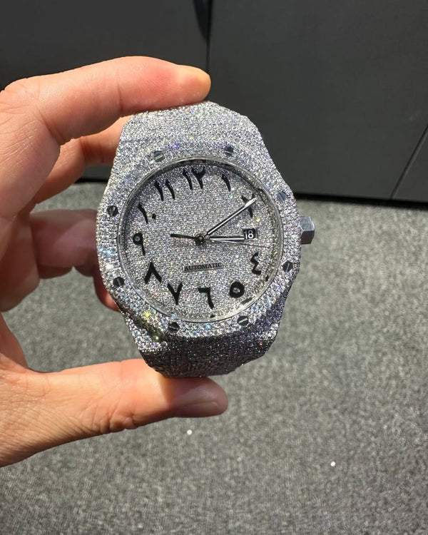 A Moissanite Diamond Watch | Moissanite watch | Custom Made diamond watch | W 215
