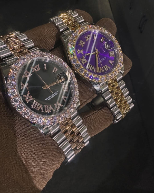 R Moissanite Diamond Watch | Moissanite watch | Custom Made diamond watch | W 226