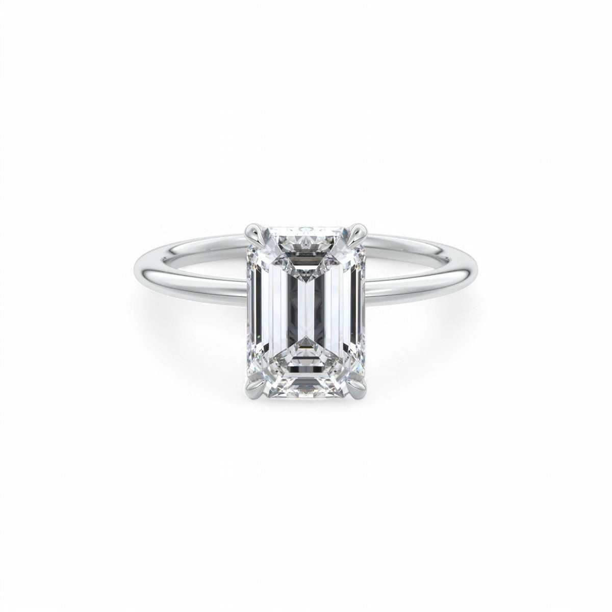 1.5 Ct Emerald Cut Lab Grown Diamond Engagement Ring