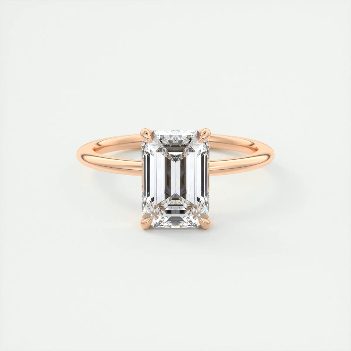 1.5 Ct Emerald Cut Lab Grown Diamond Engagement Ring