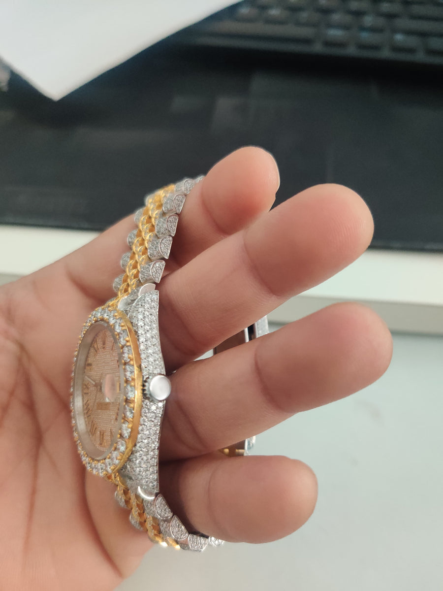 Lab grown R Diamond Watch | watch | Custom Made diamond watch | W 261 ...