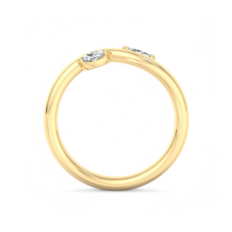 1/6Ct Marquise Cut Lab Grown Wedding Ring Anniversary Band 14k Gold