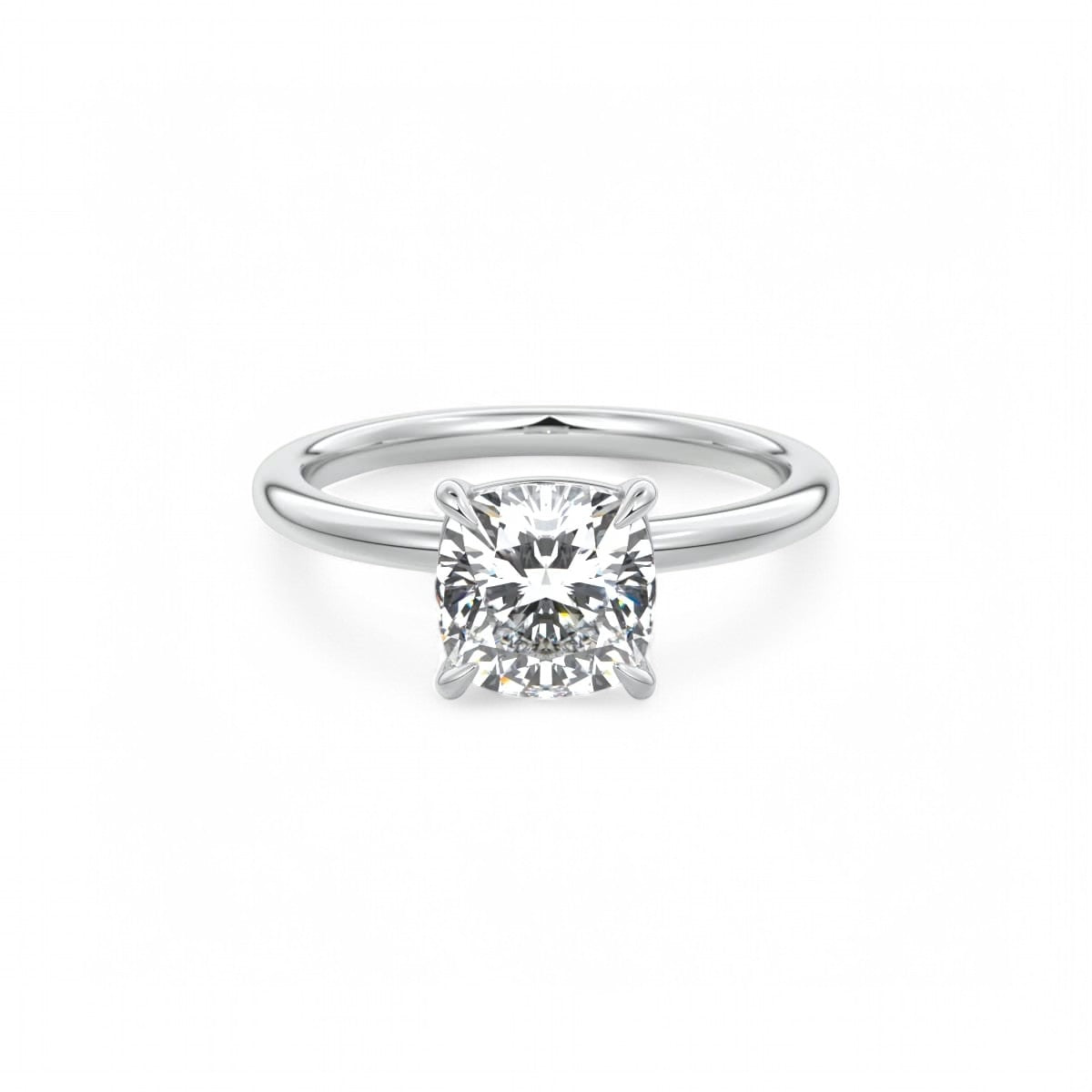 2.0CT Cushion Cut Lab Grown Diamond Solitaire Engagement Ring