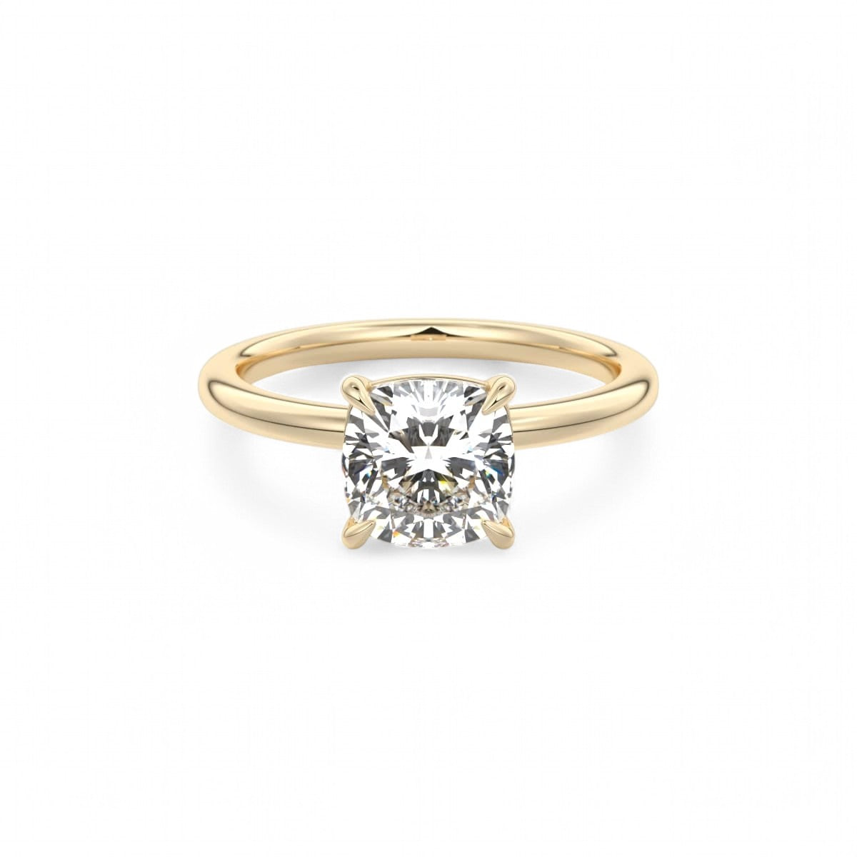 2.0CT Cushion Cut Lab Grown Diamond Solitaire Engagement Ring