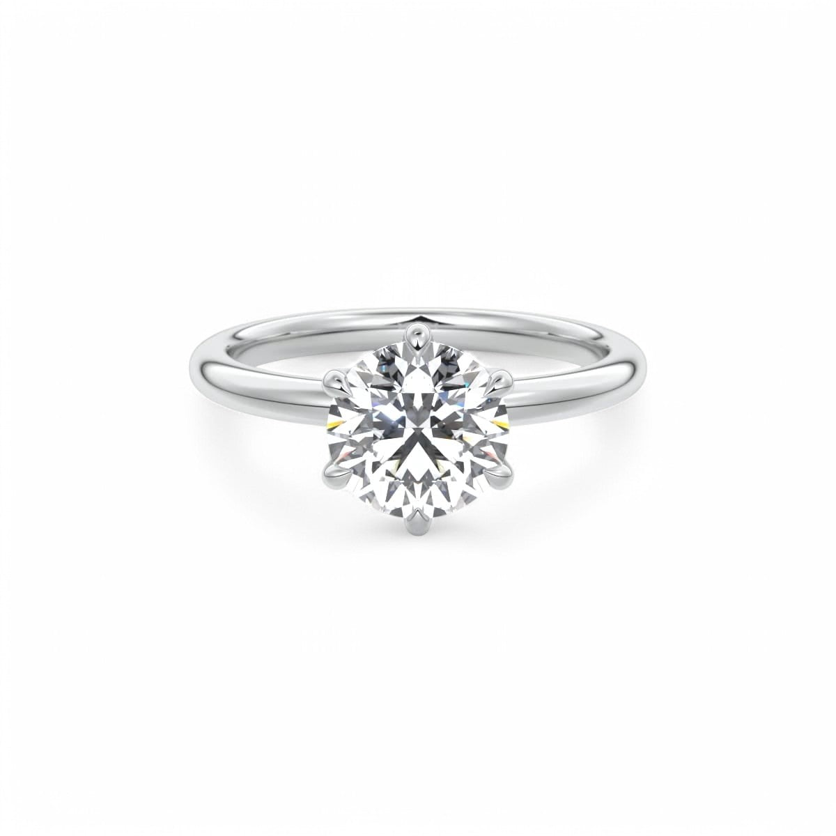 2.00ct Round Cut Lab Grown Solitaire Diamond Engagement Ring 14k Yellow Gold