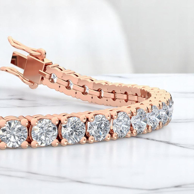 10.00 Ct Lab Grown Diamond Tennis Bracelet,14K Gold,Luxury Jewelry Gift for Women