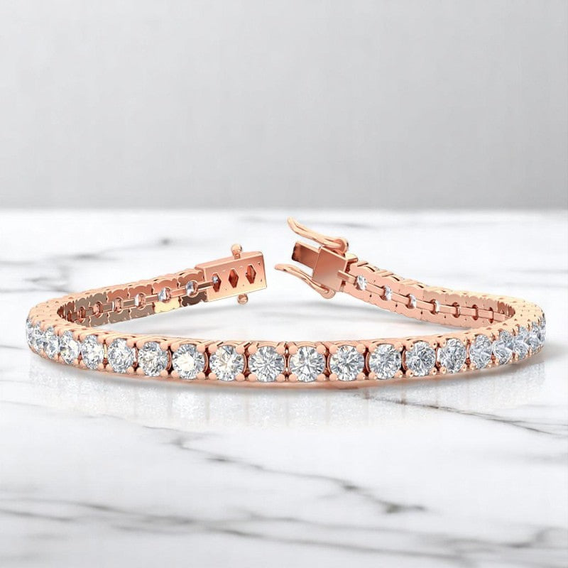10.00 Ct Lab Grown Diamond Tennis Bracelet,14K Gold,Luxury Jewelry Gift for Women