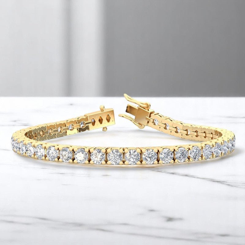 10.00 Ct Lab Grown Diamond Tennis Bracelet,14K Gold,Luxury Jewelry Gift for Women