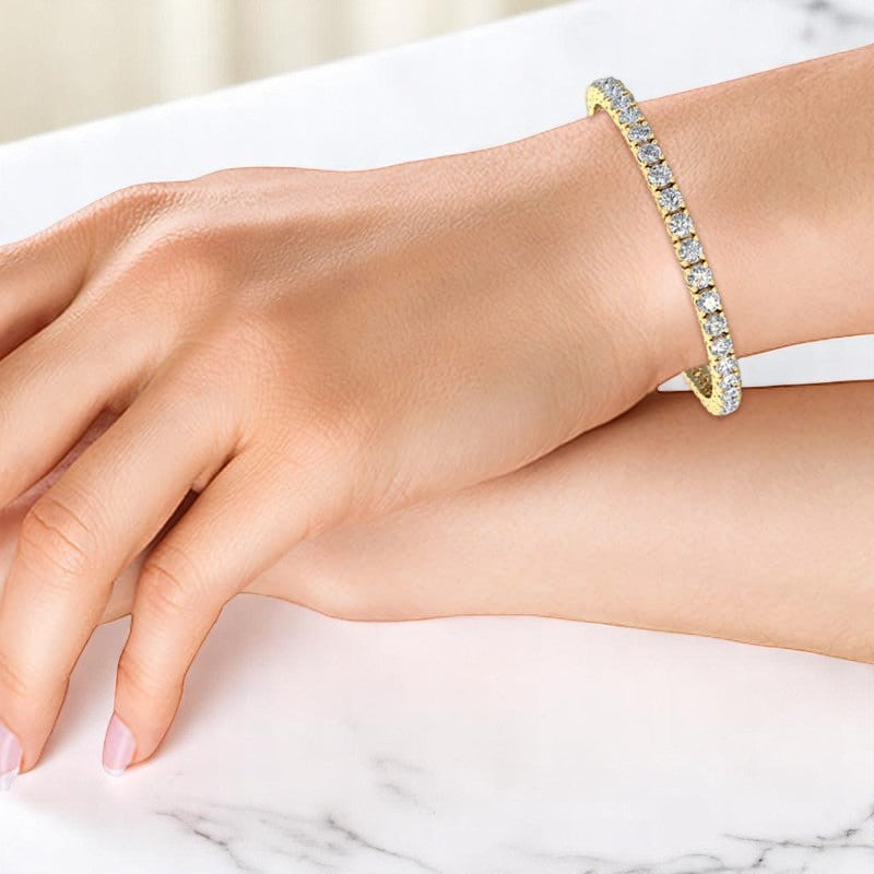 12.00ct Round Cut Lab Grown Diamond Tennis Bracelet Sustainable Anniversary or Bridal Gift