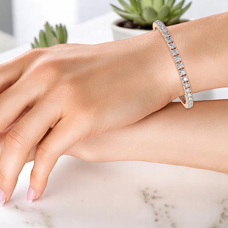 17.00ct Round Cut Lab Grown Diamond Tennis Bracelet Sustainable Anniversary or Bridal Gift
