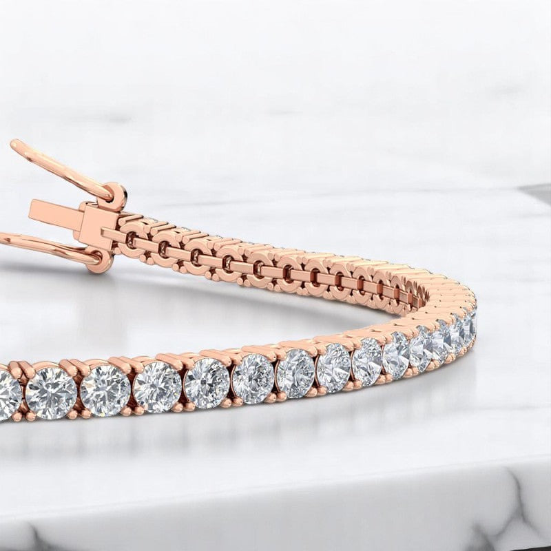 3.00 ct Round Brilliant Lab Grown Diamond Tennis Bracelet, 14K Gold, Ethical Luxury Jewelry