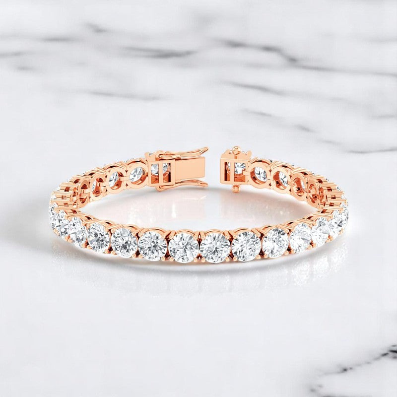 26.00ct Lab Grown Diamond Tennis Bracelet, 14K Gold, Anniversary Gift