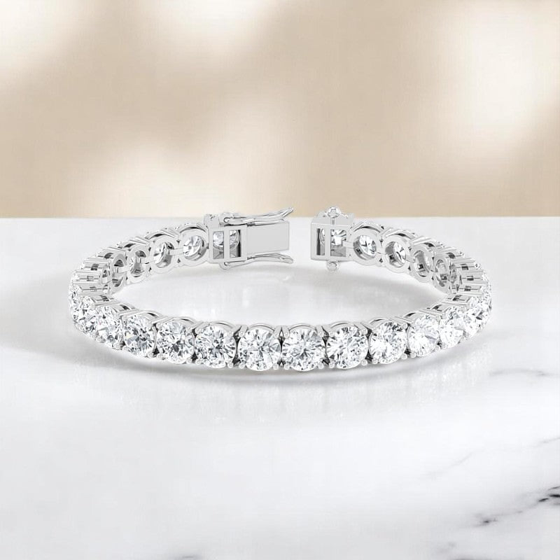 26.00ct Lab Grown Diamond Tennis Bracelet, 14K Gold, Anniversary Gift