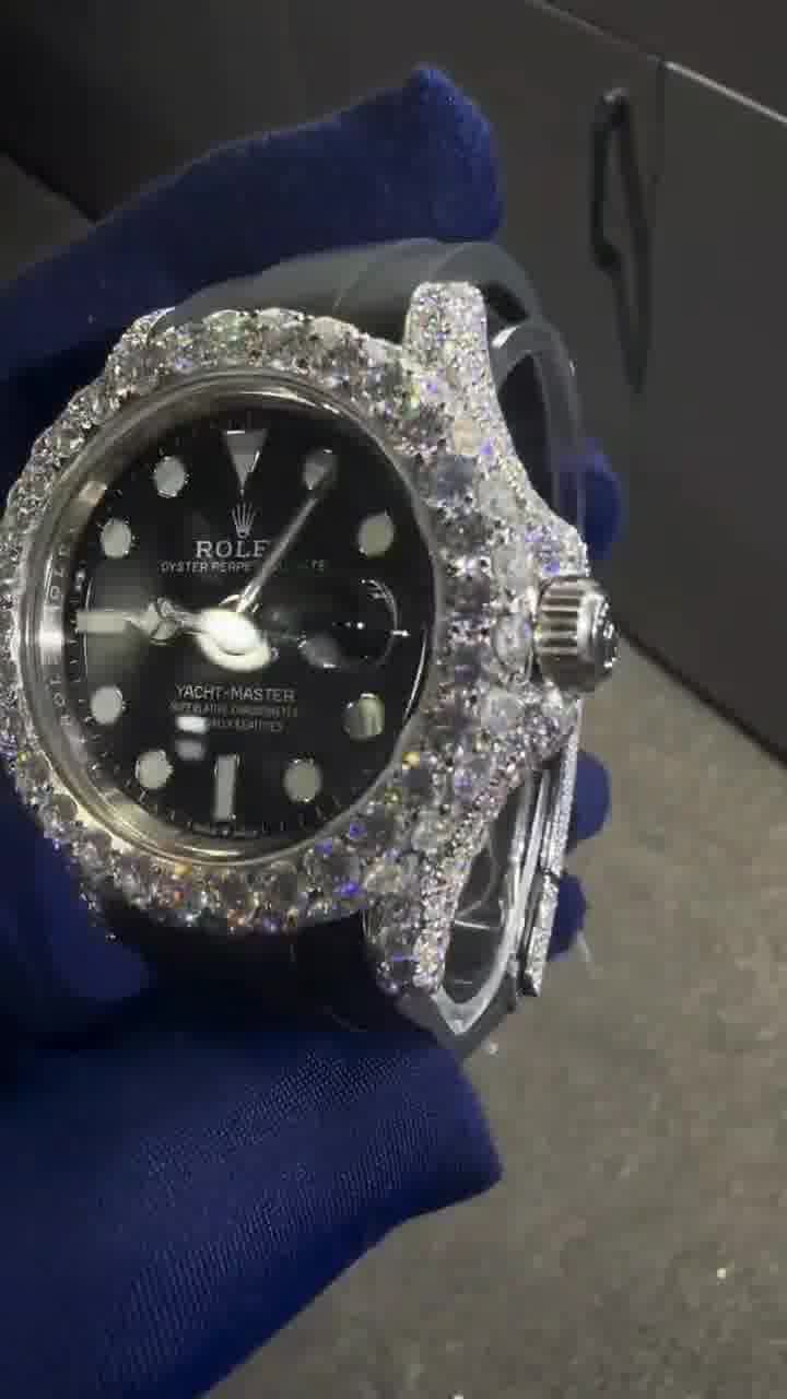 Rolex Moissanite Diamond Watch  W 184