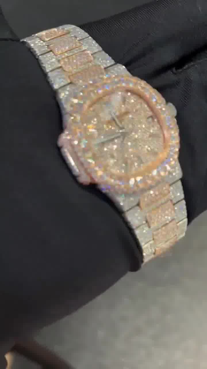 Patek Philippe Moissanite Diamond Watch  W 185