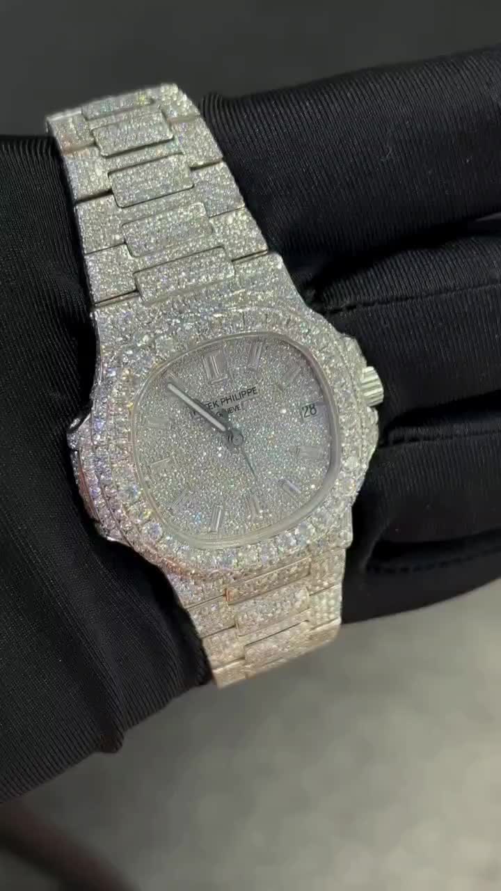 Patek Philippe Moissanite Diamond Watch  W 187