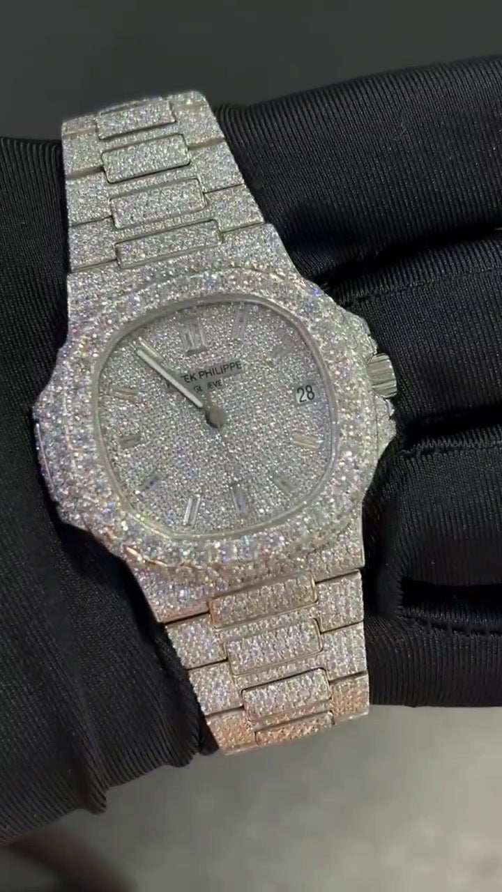 Patek Philippe Moissanite Diamond Watch  W 187