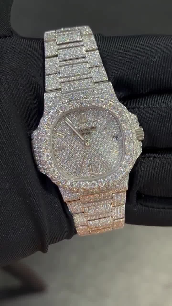 Patek Philippe Moissanite Diamond Watch  W 187