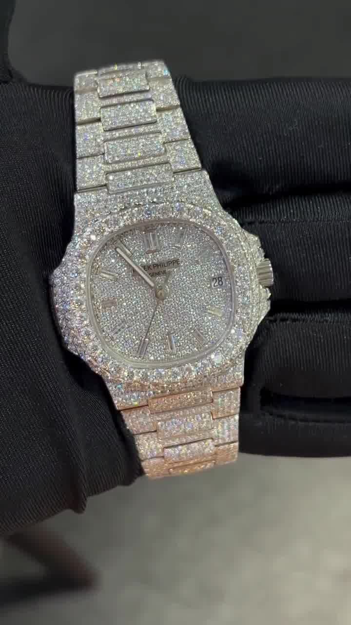 Patek Philippe Moissanite Diamond Watch  W 187