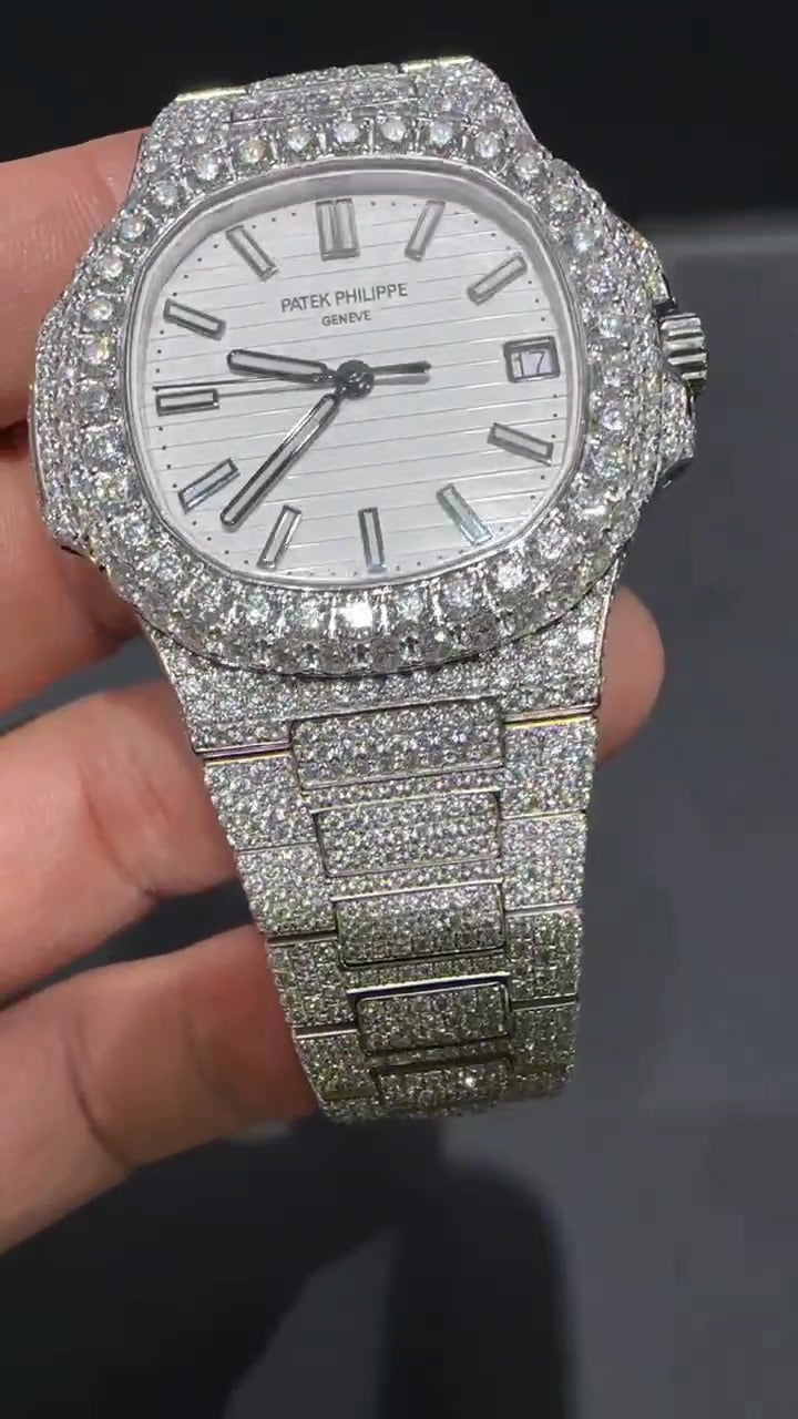 Patek Philippe Moissanite Diamond Watch  W 188