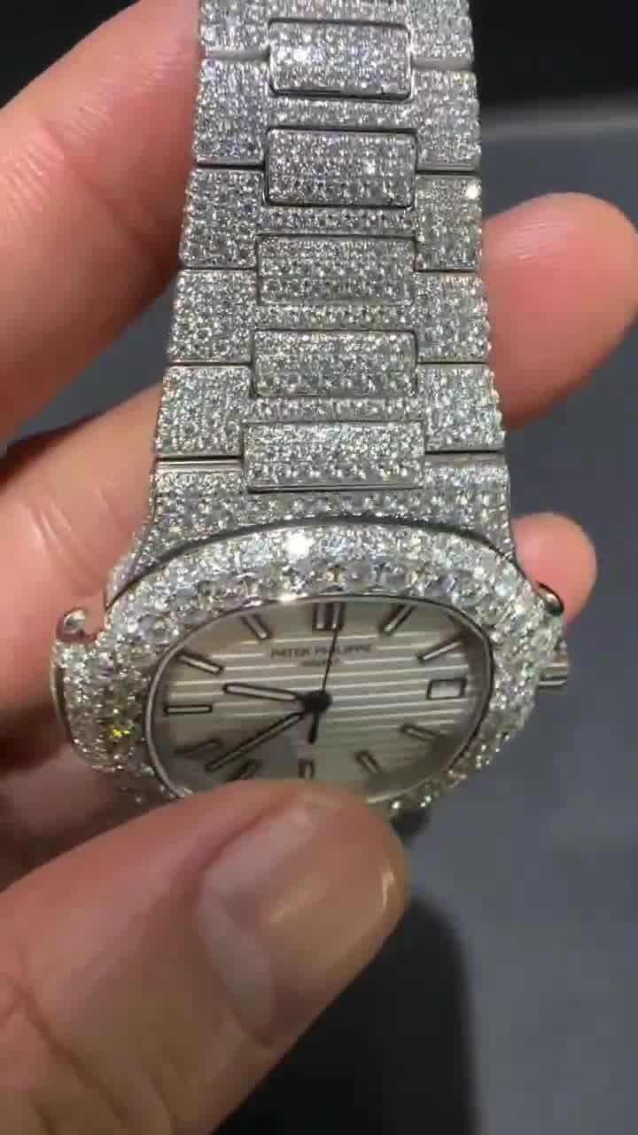 Patek Philippe Moissanite Diamond Watch  W 188