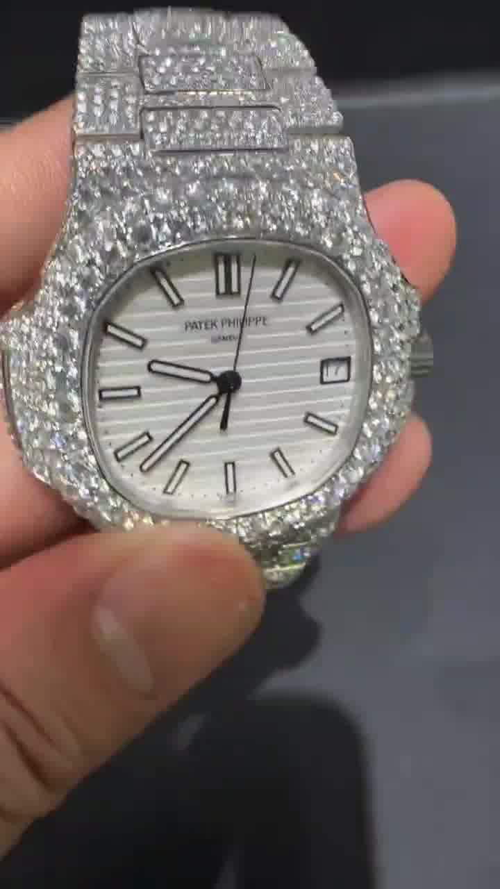 Patek Philippe Moissanite Diamond Watch  W 188