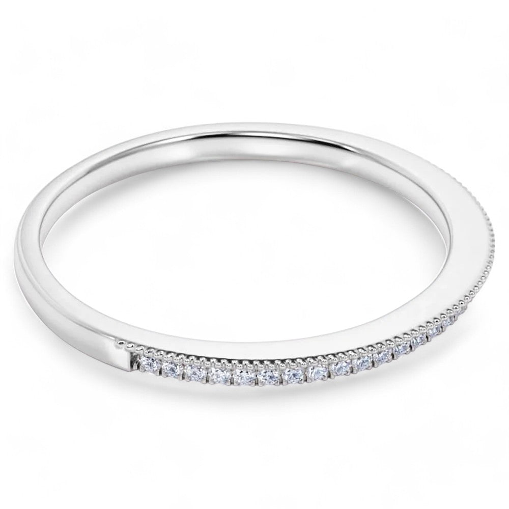 VS/G 0.300Ct Moissanite Eternity Ring Womens Wedding Band 14k White Gold