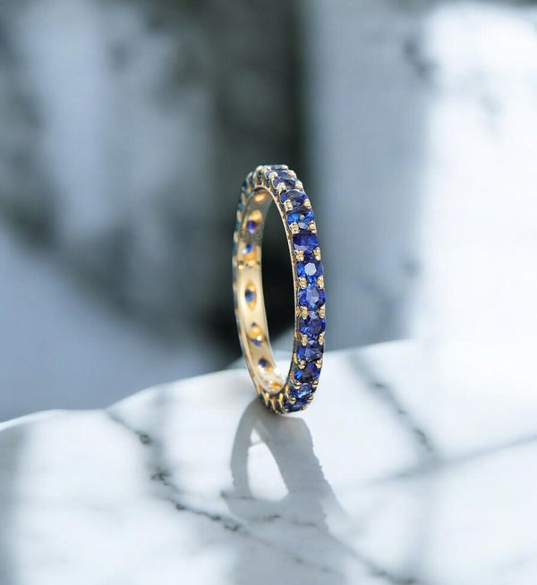 1.200 ct Full eternity Sapphire wedding band