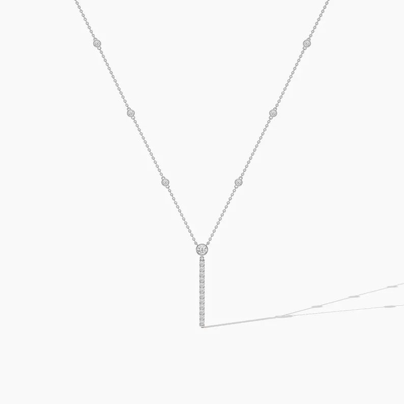 Round Cut The Yard Moissanite Diamond Necklace