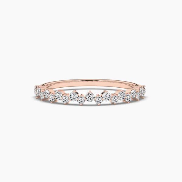 Cluster Zig-Zag Moissanite Diamond Women's Wedding Band