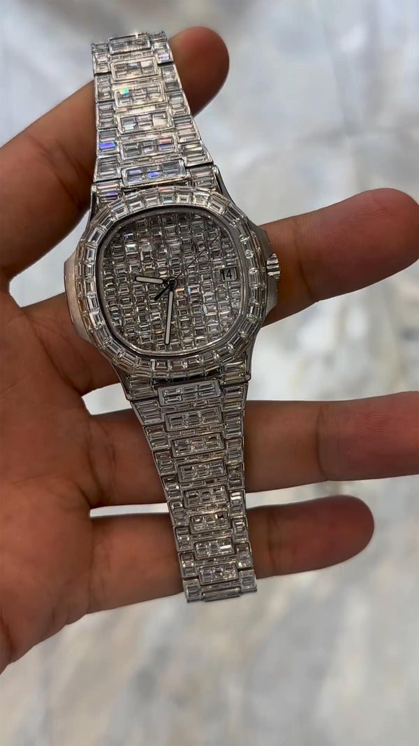 Patek Philippe Moissanite Diamond Watch  W 61