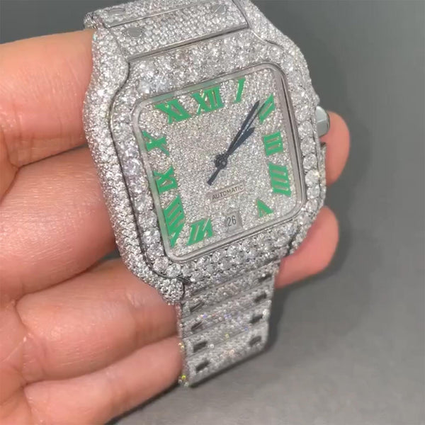 Cartier Santos Moissanite Diamond Watch w 26