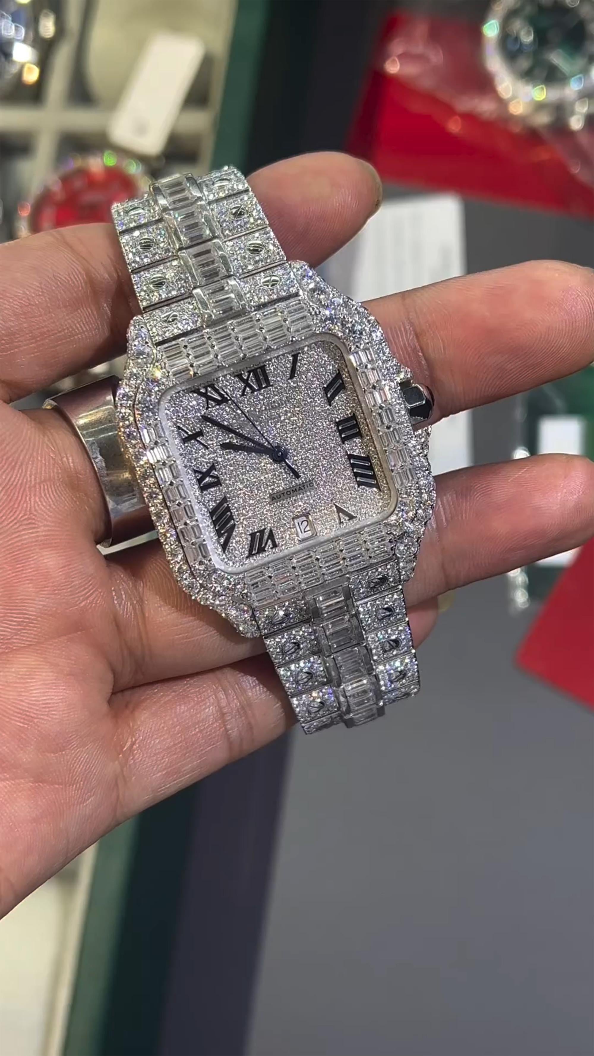 Cartier Moissanite Diamond Watch  W 40