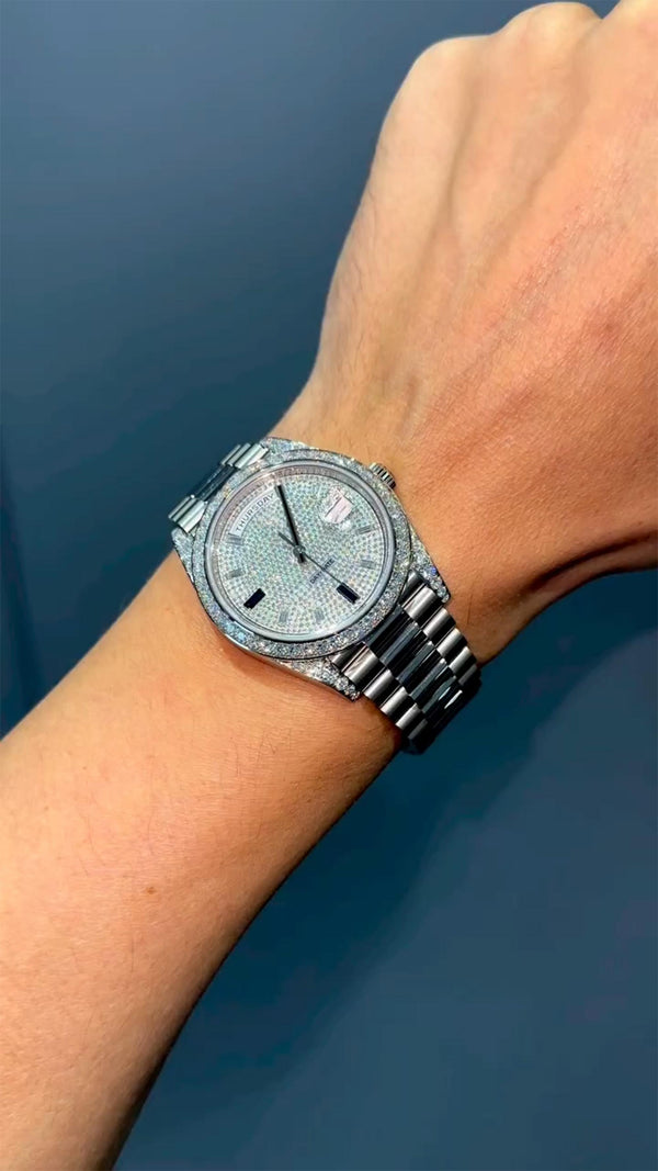 Rolex Moissanite Diamond Watch  W 53