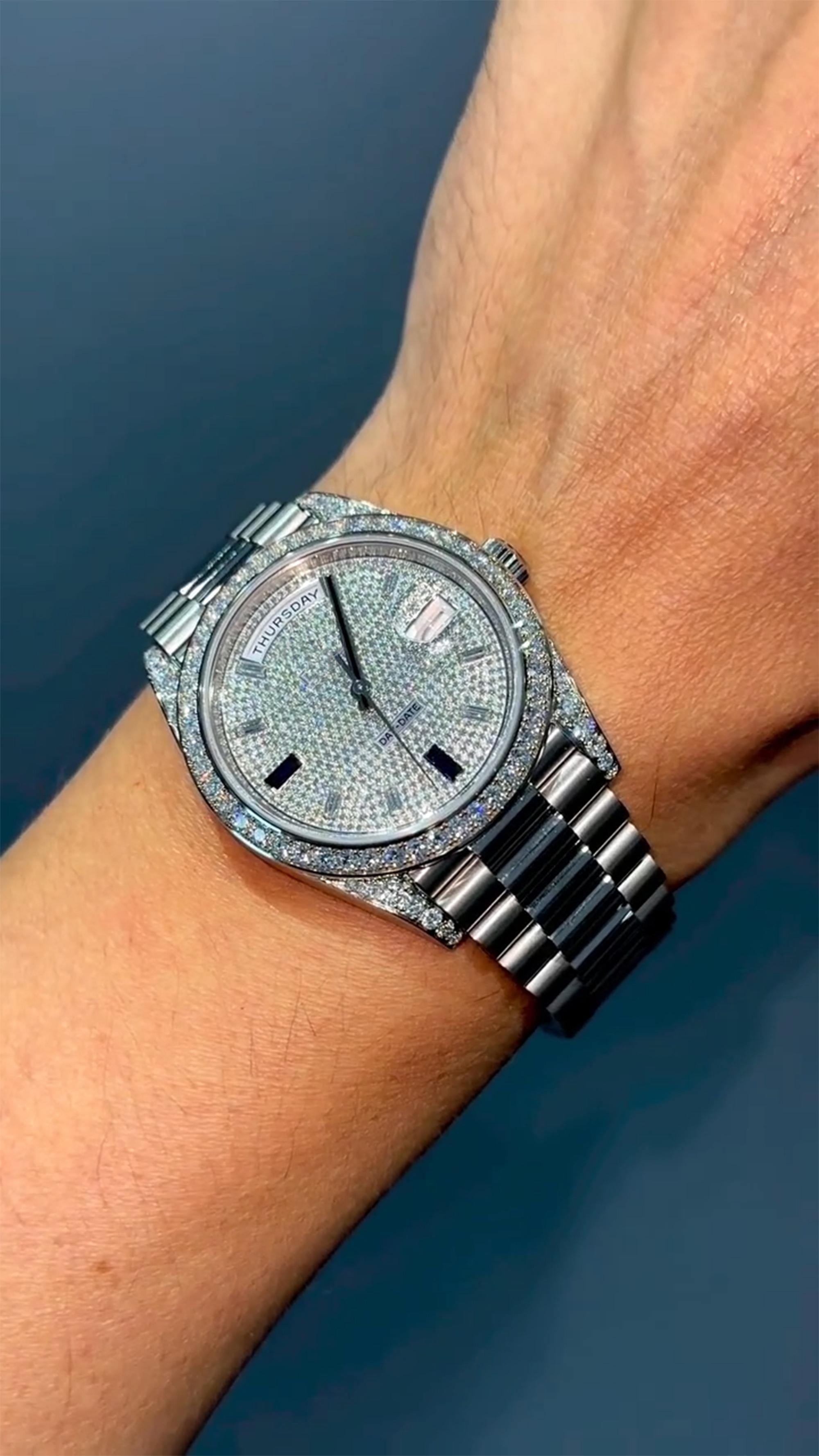 Rolex Moissanite Diamond Watch  W 53