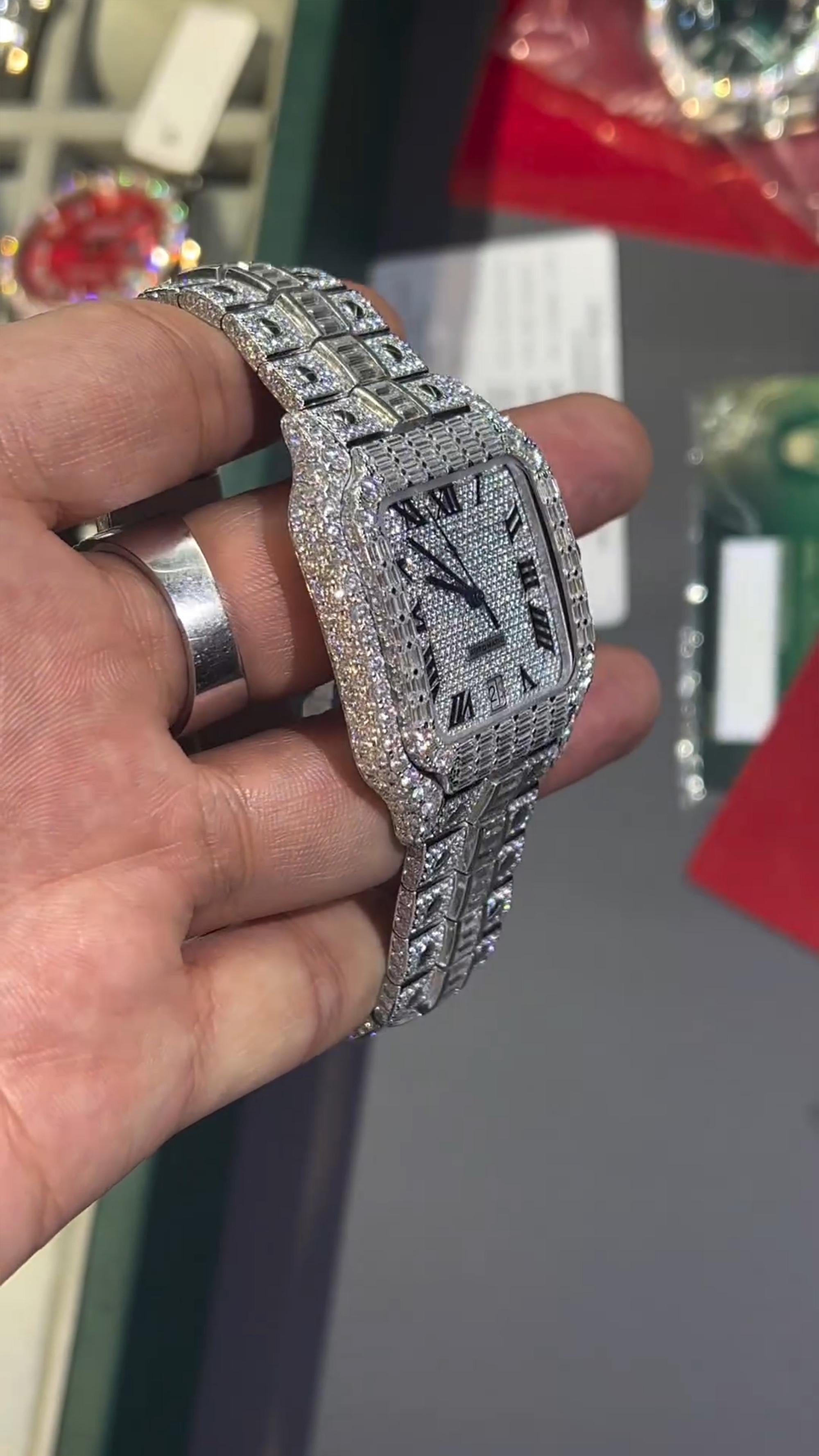 Cartier Moissanite Diamond Watch  W 40