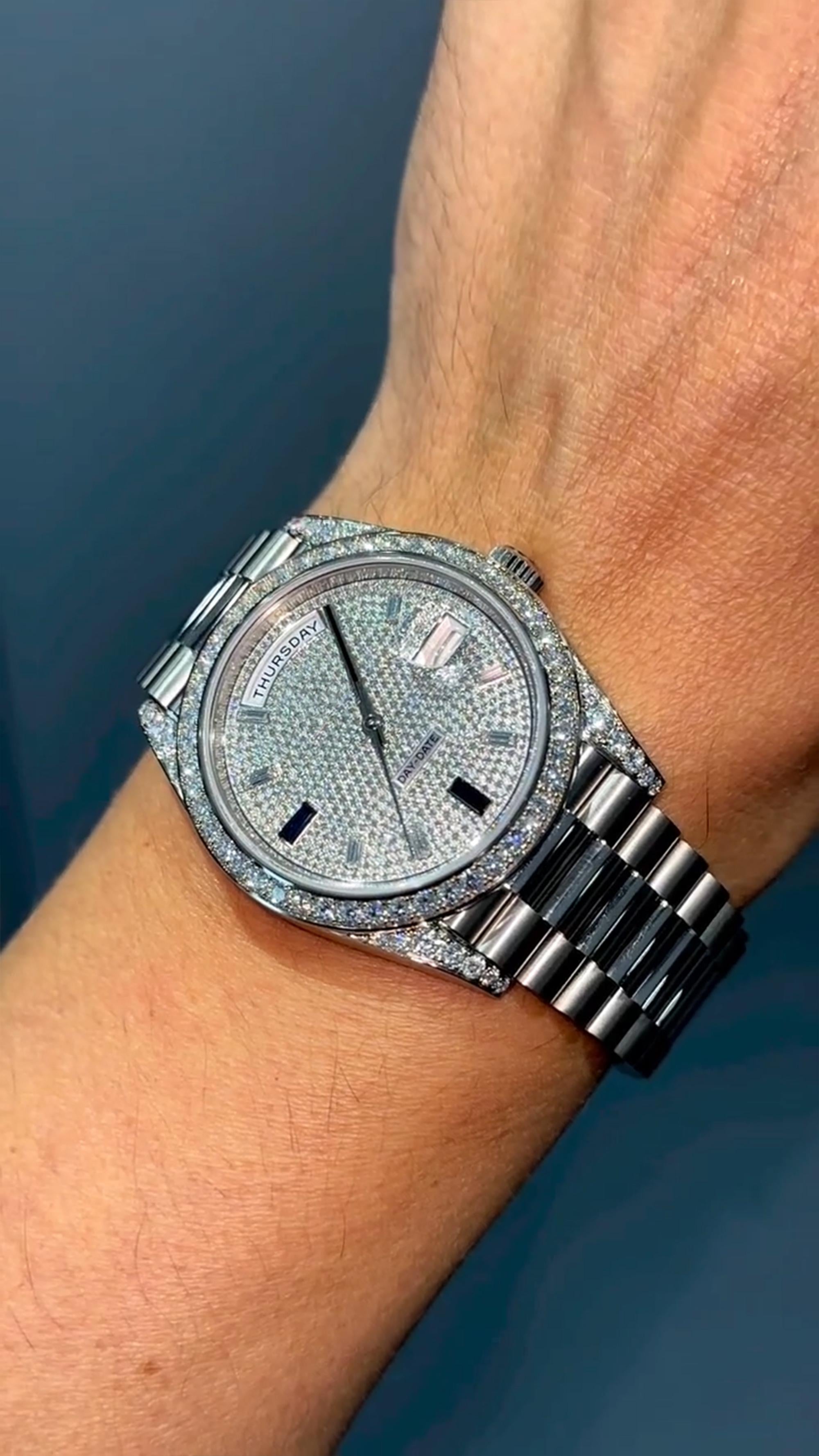 Rolex Moissanite Diamond Watch  W 53