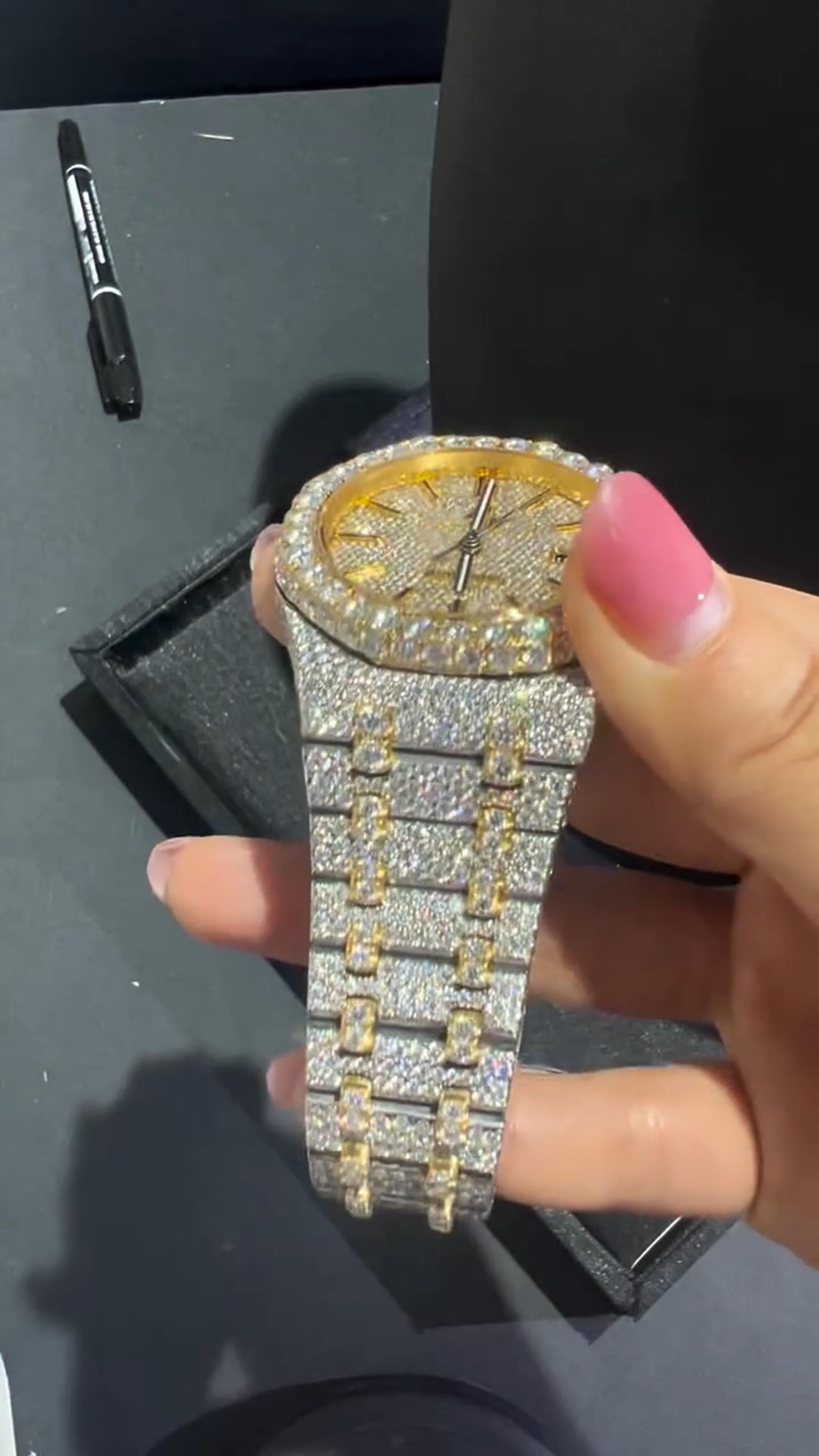 Audemars Piguet Moissanite Diamond Watch  W 51