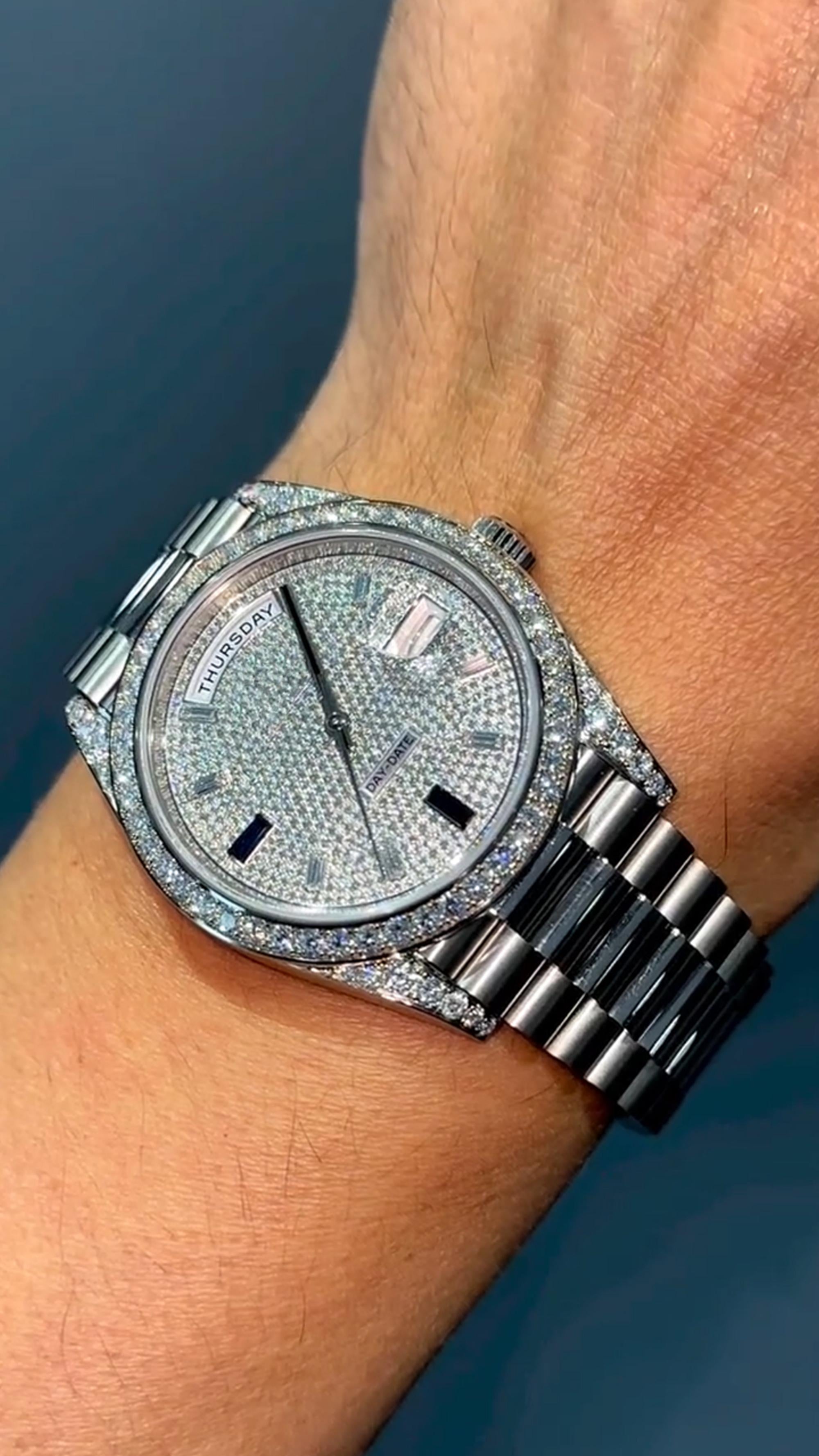 Rolex Moissanite Diamond Watch  W 53