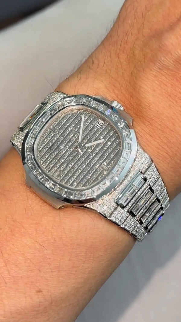 Patek philippe Moissanite Diamond Watch w 45