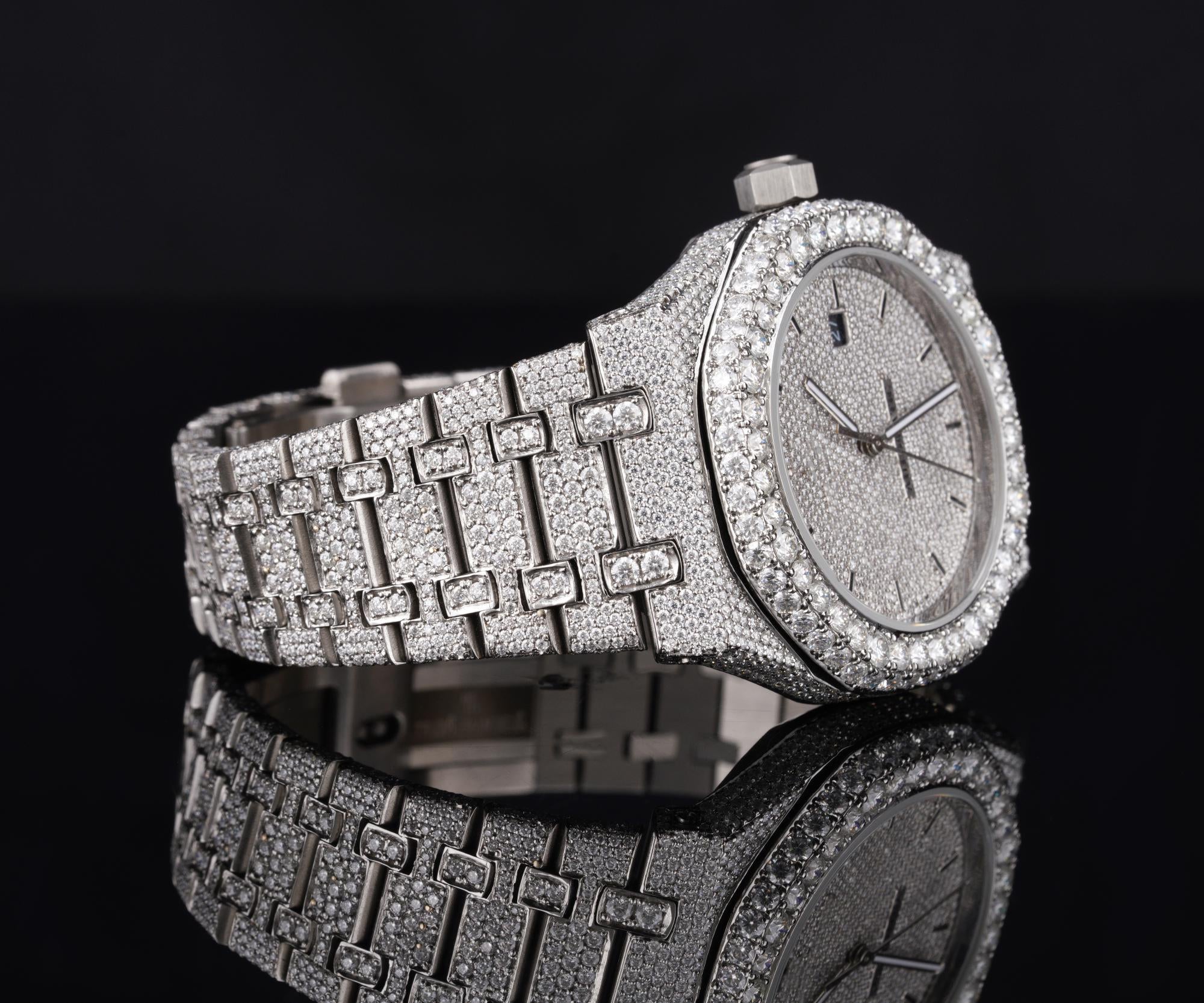 Audemars Piguet Moissanite Diamond Watch  W 37