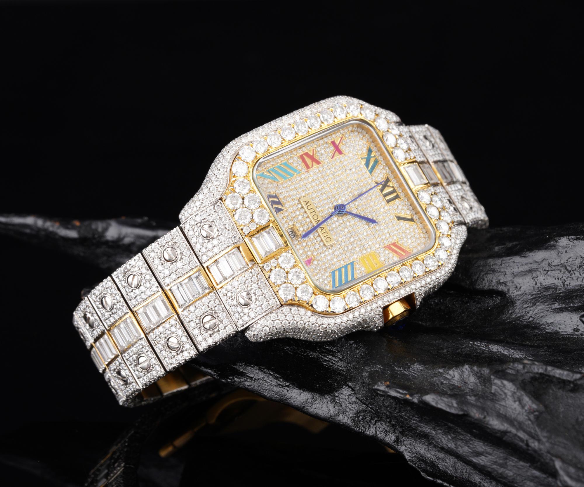 Cartier Moissanite Diamond Watch  W 38