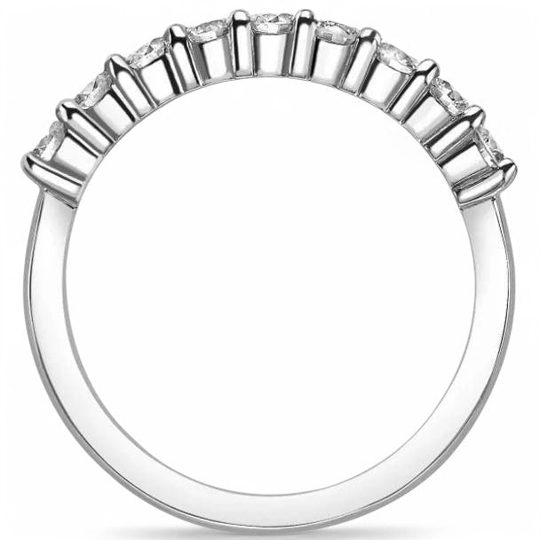 1/2ct Diamond Ring Half Eternity Wedding Band 14K White Gold